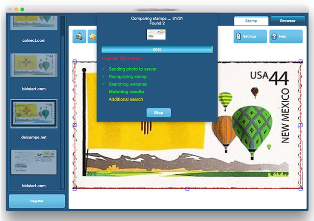 Stamps 1 stamps recognition software